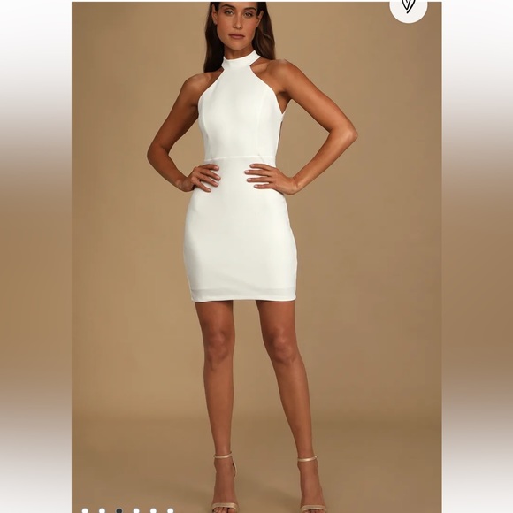 Lulus white backless dress - Picture 3 of 4